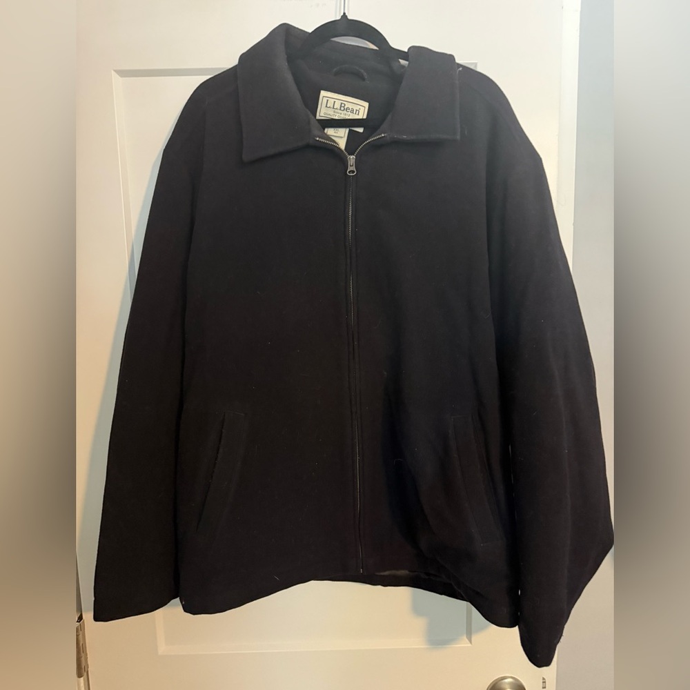 L.L. Bean Men’s XXL Wool Zip-Up Jacket – Classic & Warm